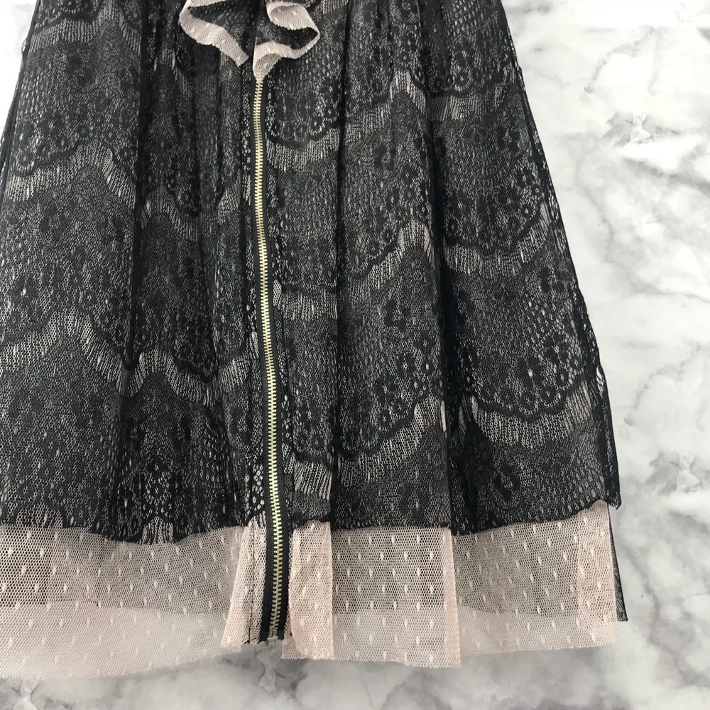 Daytrip Black Lace Ruffle Top Medium - Picture 5 of 8